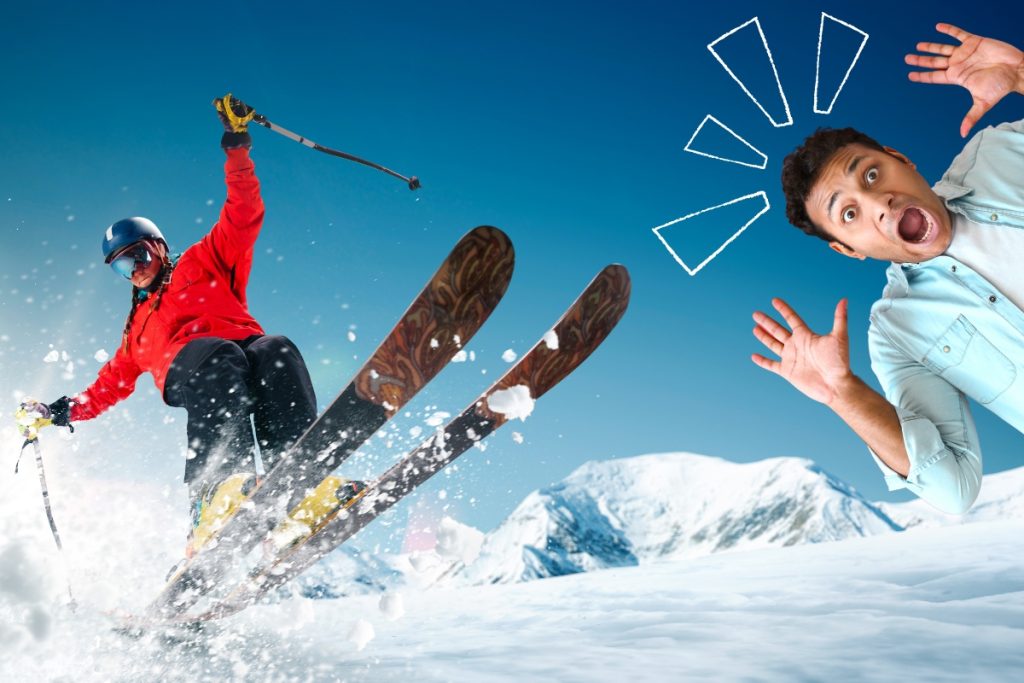 peur sur les pistes noires ski