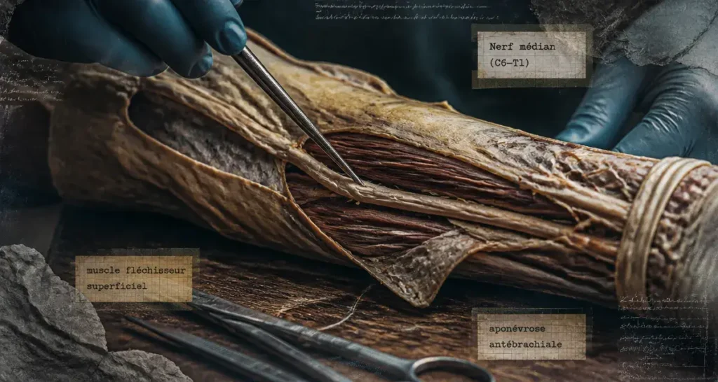 Anatomie loge antérieure de l’avant-bras : dissection, muscles et repères nerveux
