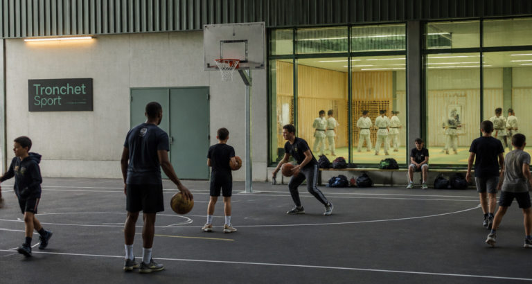 complexe sportif tronchet lyon terrain basket dojo
