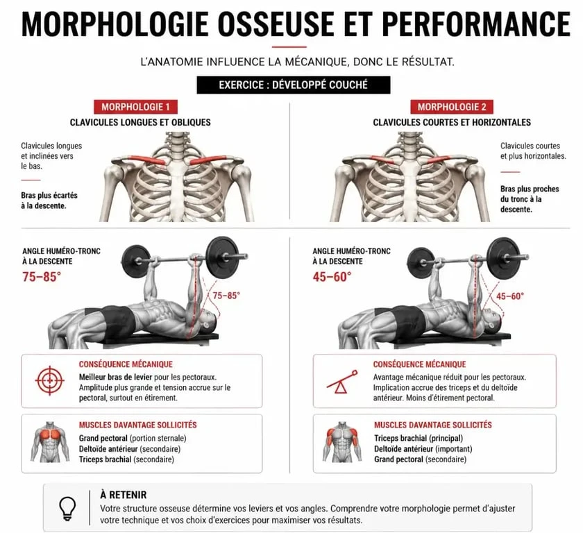 Schéma explicatif de l'anato-morphologie dans la méthode de musculation Delavier