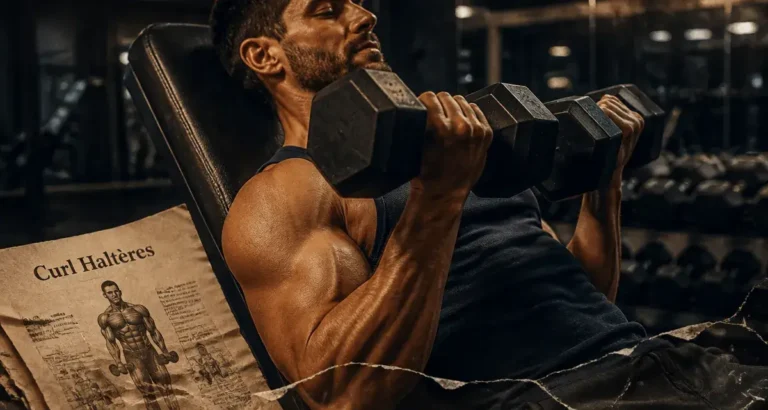 Exercice bicep avec haltere : curl haltères