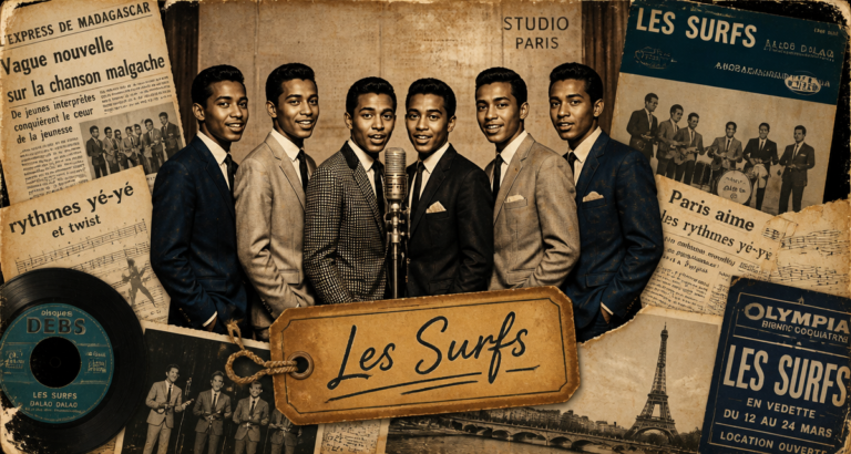 Les Surfs : 6 frères et sœurs, un succès yé-yé et le secret de leurs adaptations cultes Les Surfs posent en studio années 60