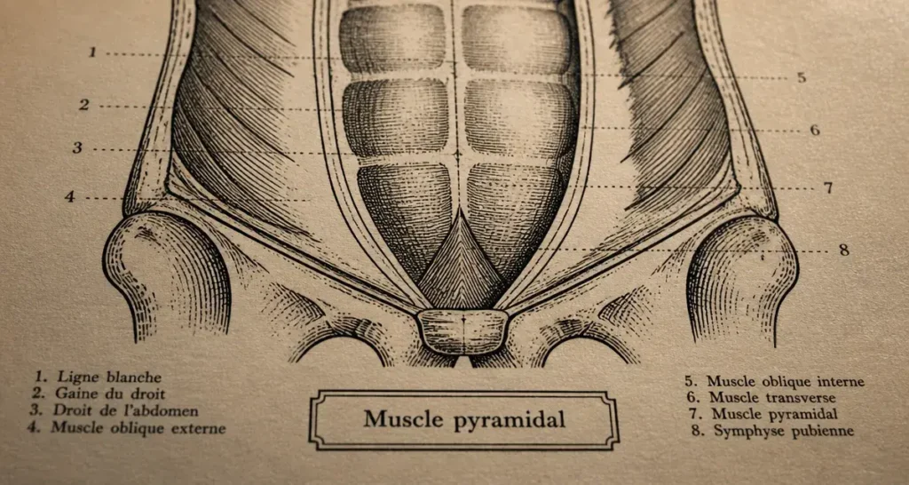 Muscle pyramidal de l abdomen, planche anatomique