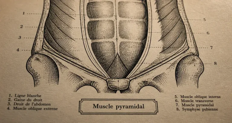 Muscle pyramidal de l’abdomen : 17 % de la population ne le possède pas Muscle pyramidal de l abdomen, planche anatomique