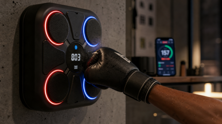 Punching ball electronique : cible murale lumineuse et pads qui pulsent