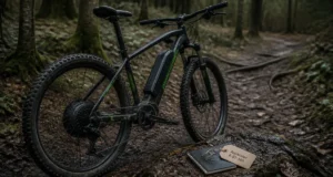 Rockrider E ST 100, VTT électrique 999€ en forêt humide