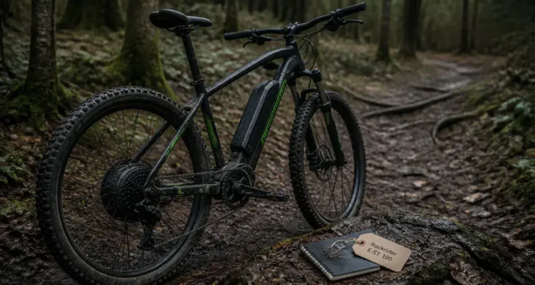 Rockrider E-ST 100 : le VTT électrique à 999€ est-il un bon choix pour débuter ? Rockrider E ST 100, VTT électrique 999€ en forêt humide