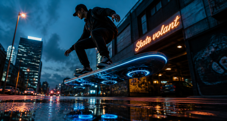 skate volant moderne propulsé turbines