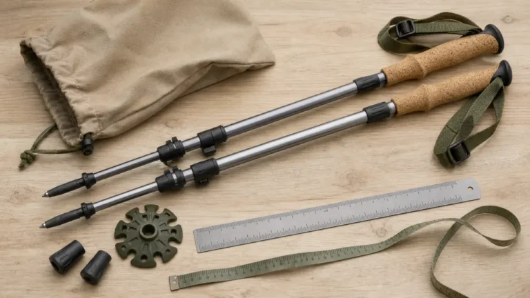 Bâton de randonnée : aluminium, carbone ou pliable, le bon choix selon votre terrain Baton de randonnee aluminium et carbone sur table