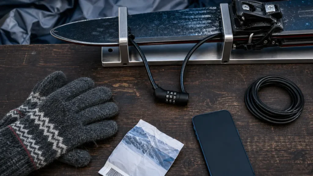Cadenas ski à câble 70 cm : code à 3 chiffres