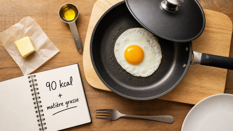 Œuf au plat : 90 kcal nature, +40 kcal avec l’huile, +35 kcal avec le beurre calorie oeuf au plat 90 kcal nature, huile et beurre