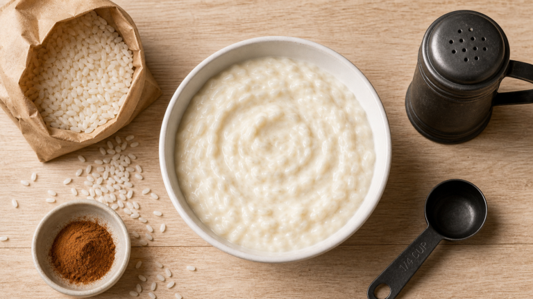 Crème de riz Nutrimuscle : performance énergétique et digestibilité pour sportifs Crème de riz Nutrimuscle en bol : texture veloutée, digestibilité pour sportifs