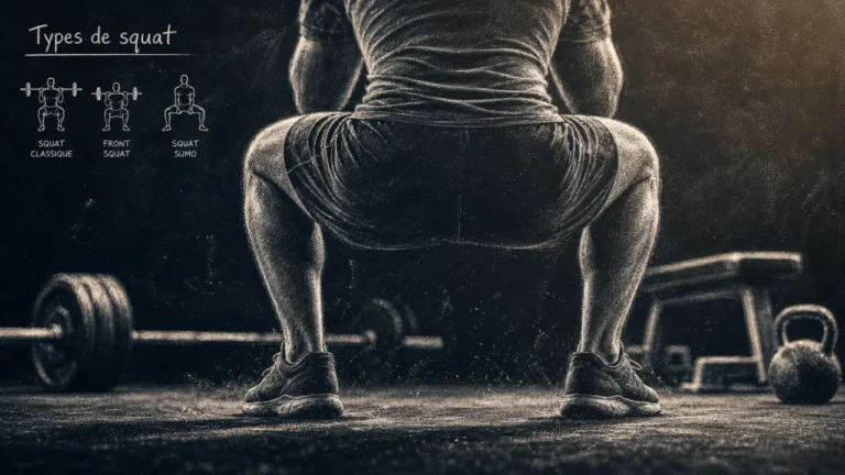 Front, sumo, bulgare : quel squat choisir selon vos jambes et votre objectif ? Different type de squat : front, sumo, bulgare—choisir selon ses jambes
