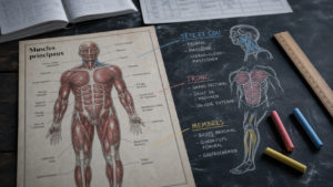 Les muscles du corps humain pdf : planche anatomique des muscles principaux