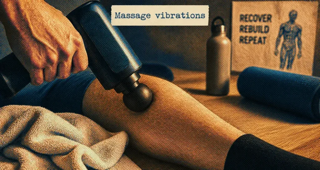Massage vibrations : pistolet sur mollet