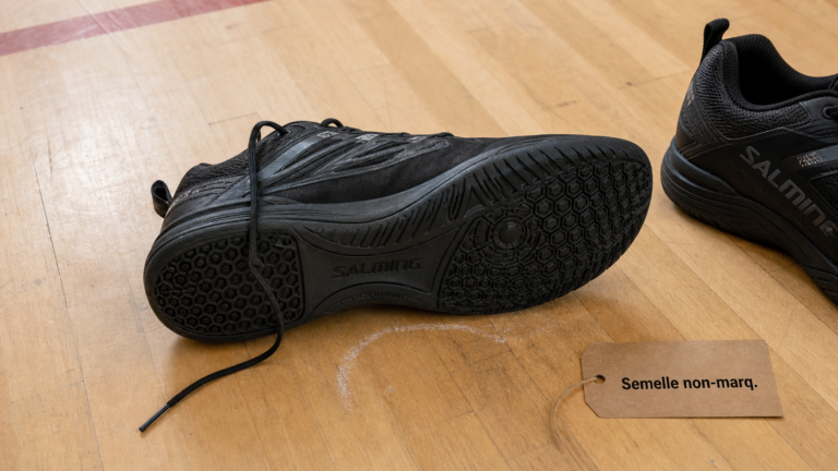 Chaussures de squash : la semelle non marquante qui protège vos appuis Paire chaussures squash à semelle non marquante