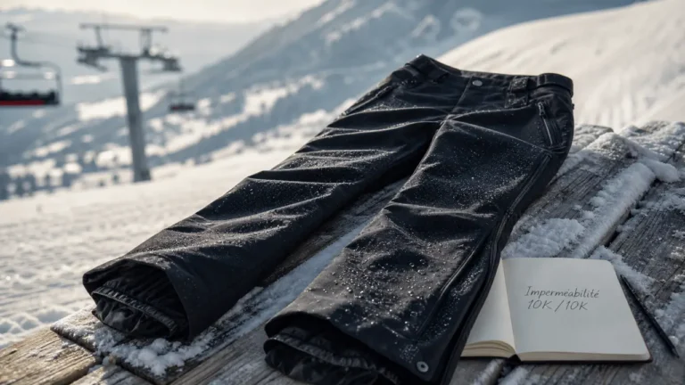 Pantalon femme ski : imperméabilité 10K/10K, coupe et détails qui changent la journée Pantalon femme ski noir imperméable 10K/10K sur neige