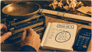 Perte de poids calcul : exemple 14,29% et formule simple