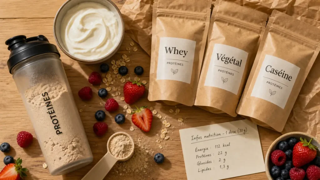 Protéine pour les femmes : whey, protéine végétale et caséine, shaker et poudres