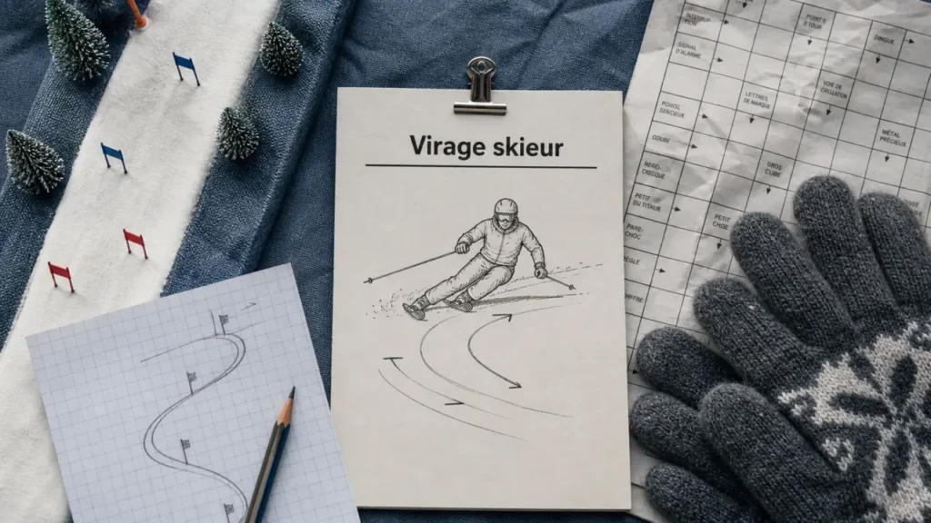 Virage pour un skieur : guide technique et mots croisés