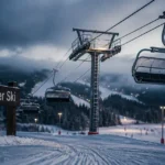 Gérardmer ski alpin : télésiège sur pistes enneigées