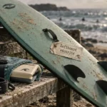Planche de surf mousse sur banc de plage, stabilité pour petites vagues