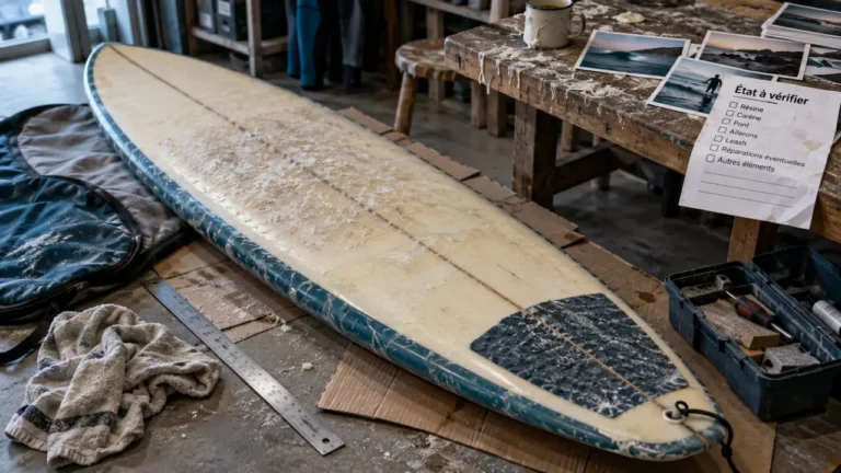 Occasion planche de surf : vérifier le volume et l’état