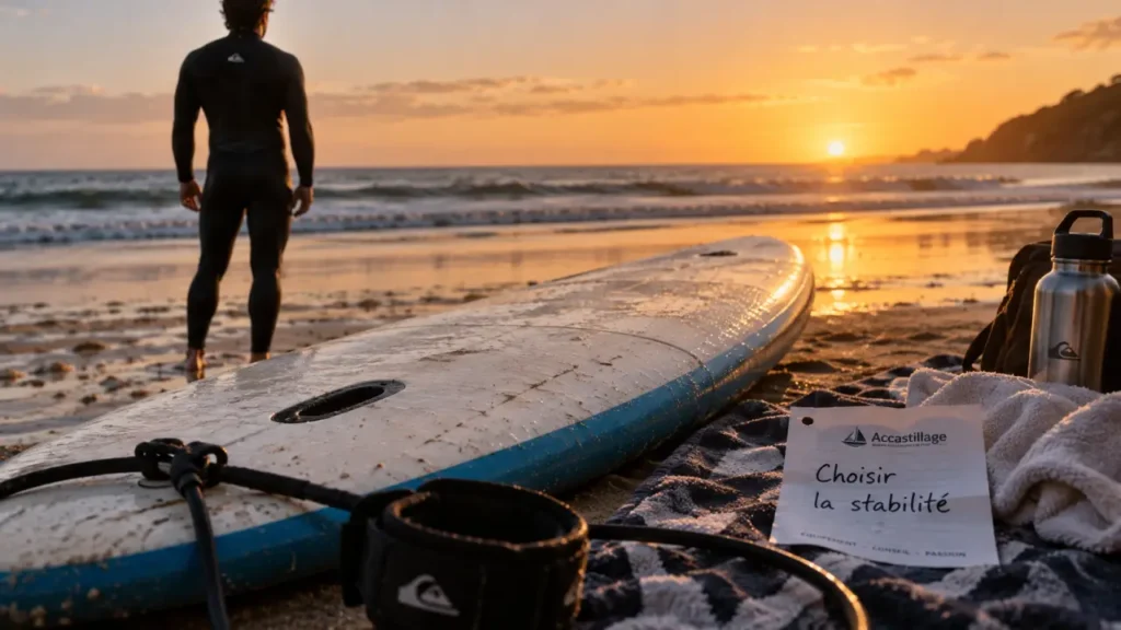 Planche de surf pour debuter stable et volumineuse 7 pieds