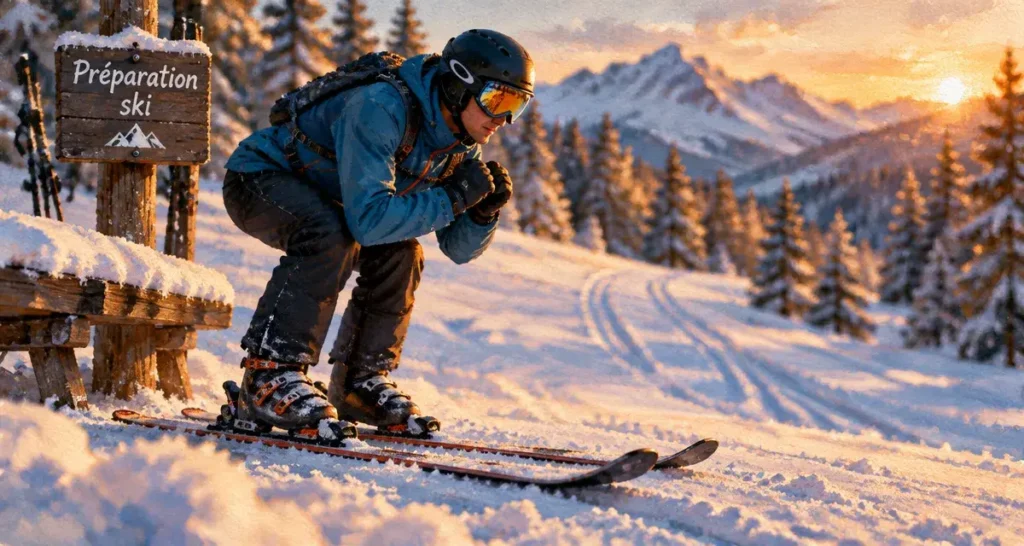 Ski préparation physique : gainage pour jambes endurantes sur piste enneigée